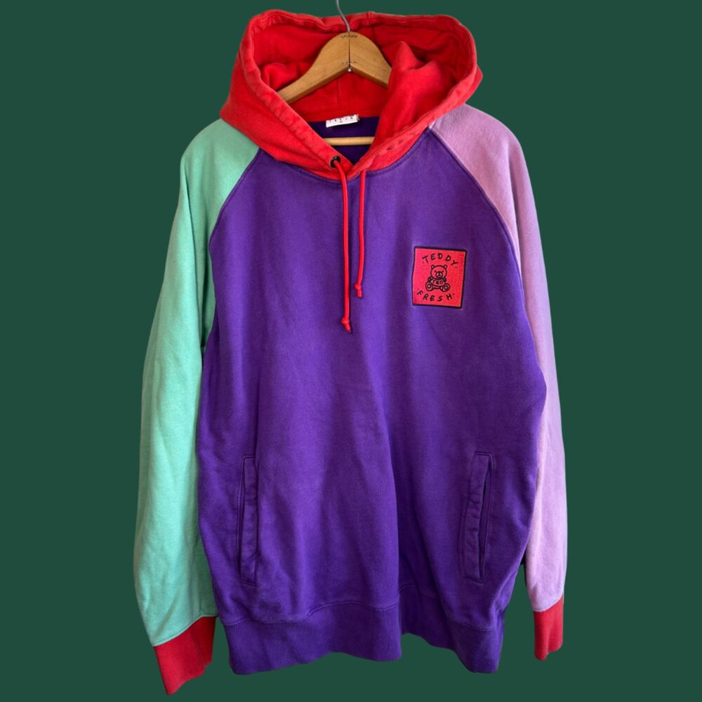 Teddy Fresh Colorblock Pullover Hoodie Sweatshirt